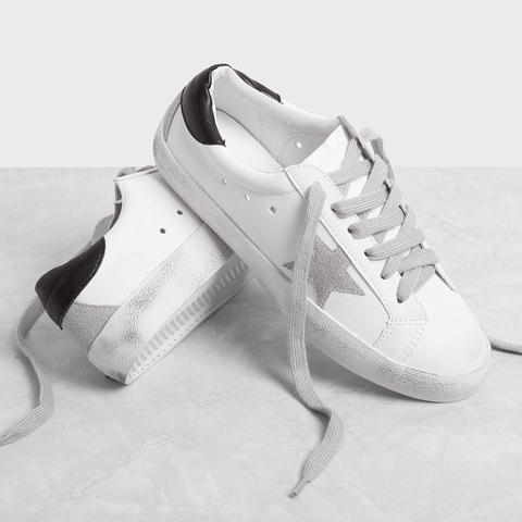 Sneakers Star Patch Lace Up Splice