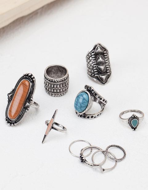 Set 10 Anillos Boho