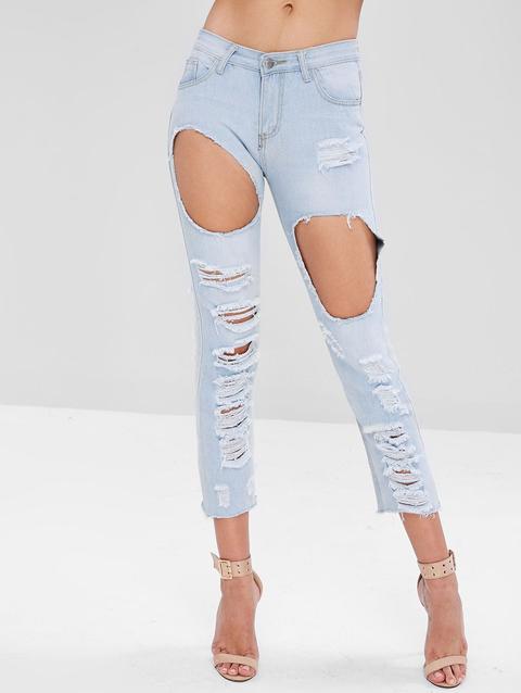 Jeans Strappati Alice Blue