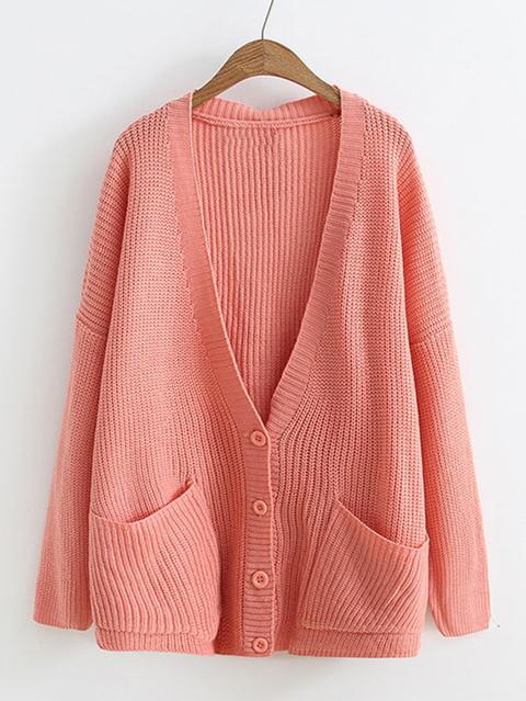 Pulsante Anteriore Pocket Up Cardigan