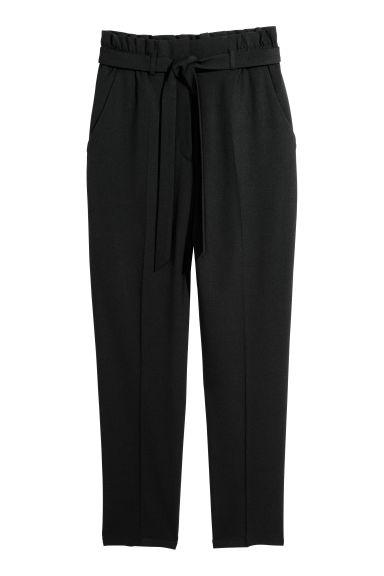 H & M - Pantaloni Con Cintura - Nero