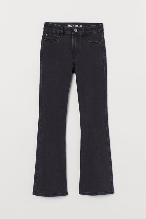 Flared High Jeans - Negro