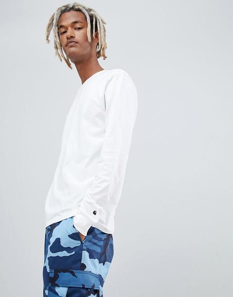 Camiseta Básica De Corte Estándar De Manga Larga En Blanco De Carhartt Wip