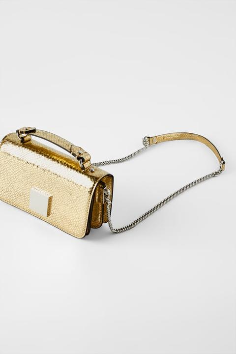 Sac De Ville Métallisé À Imprimé Animalier