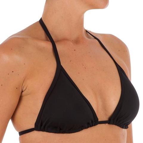 Sujetador De Bikini Mujer Triángulos Corredizos Mae Basic Negro Tribord