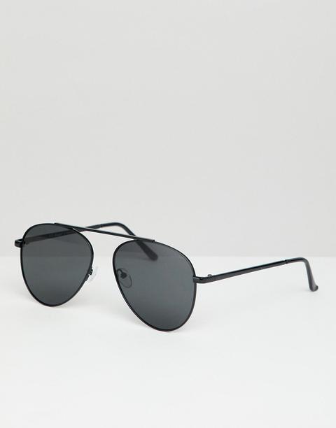 Aj Morgan Aviator Sunglasses In Black - Black