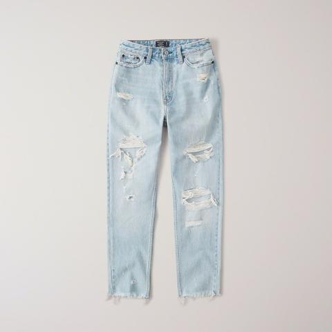 abercrombie high rise mom jeans