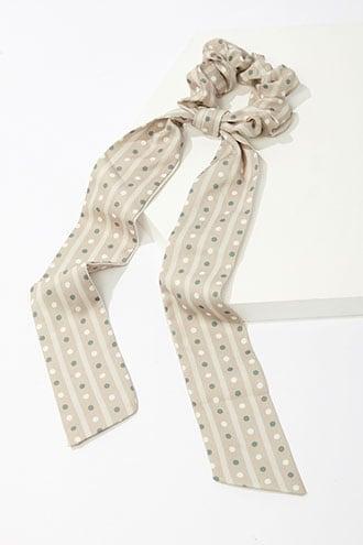 Forever 21 Polka Dot Scrunchie , Taupe/multi