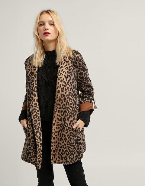 Blazer Stampa Leopardata Beige