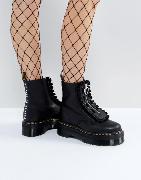 Dr Martens X Lazy Oaf - Jungle - Stivali Flatform - Nero