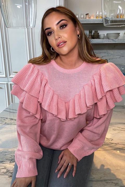 Blush Jumpers - Jac Jossa Blush Ruffle Knit Jumper