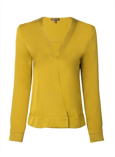 Camisa Bobô Helena Seda Amarelo Feminina