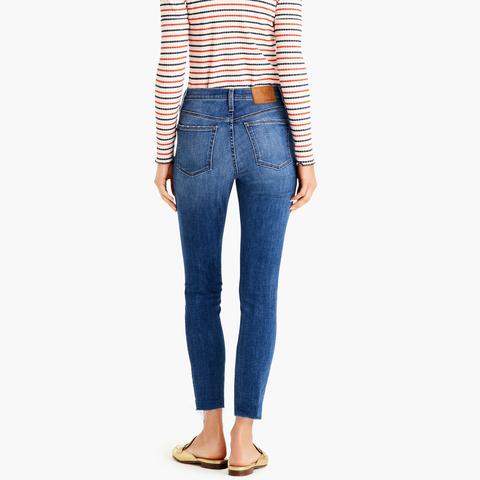 High-rise Toothpick Jean With Cut Hem 