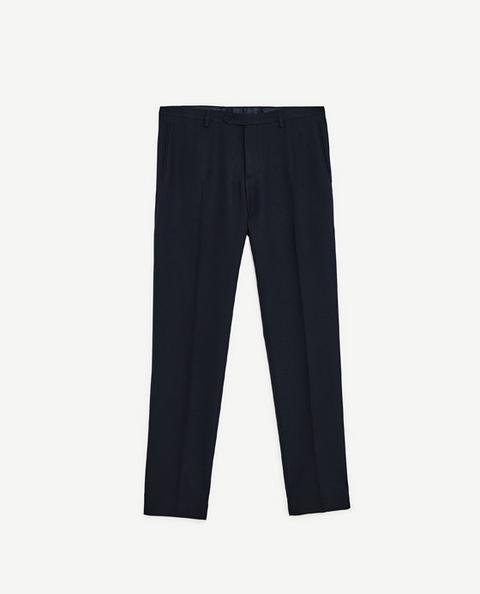 Pantalone Abito Bordini Blu