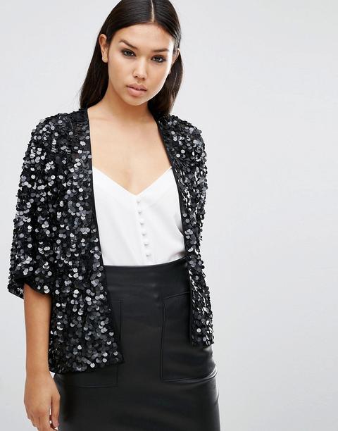 Chaqueta Con Adornos De Lentejuelas Redondas De Asos