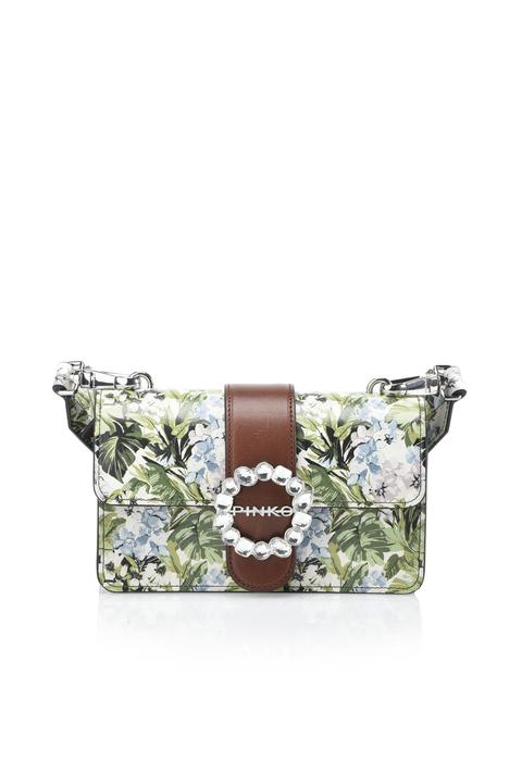 Bolso De Piel Con Flores