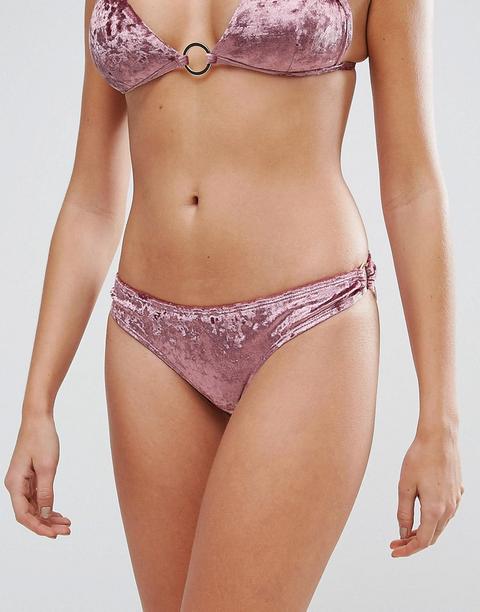 Lost Ink - Slip Bikini Effetto Velluto - Rosa