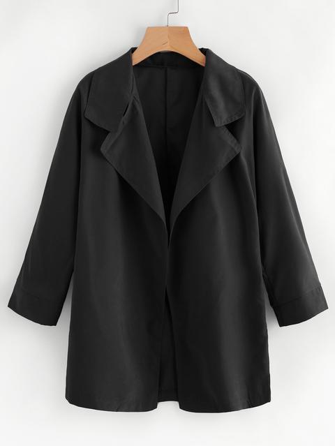 Open Front Lapel Coat