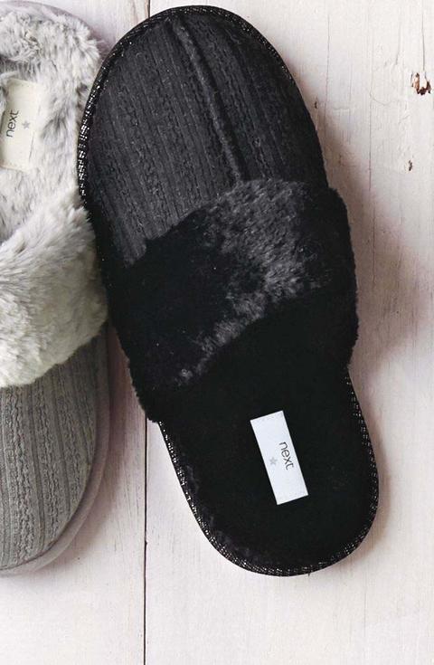 Womens Next Black Mule Slippers from 