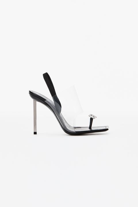 Kaia Crystal Logo Sandal