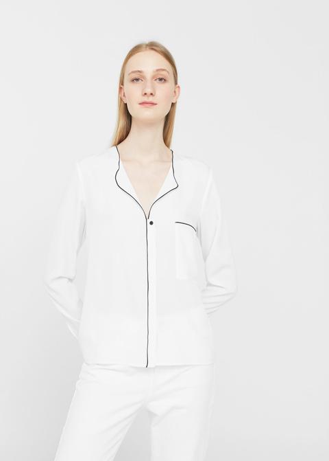 Blusa Ribetes Contraste
