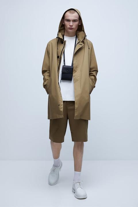 zara water repellent parka