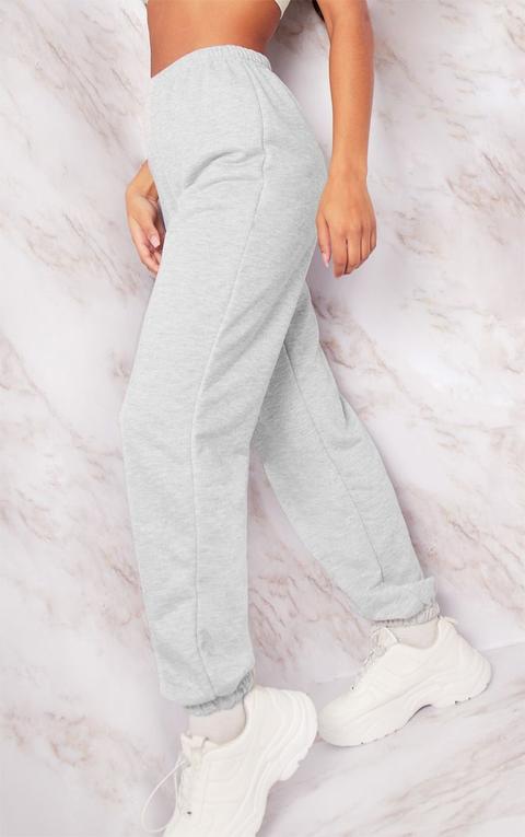 Grey Basic Cuffed Hem Joggers