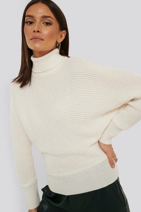 Na-kd Folded Knitted Sweater - Offwhite