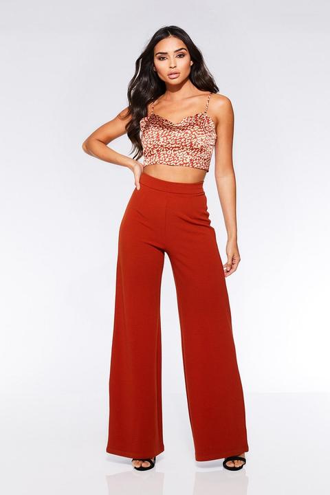 Rust Palazzo Trousers