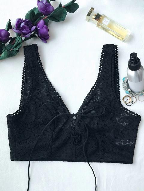 Lace Up Longline Bralette