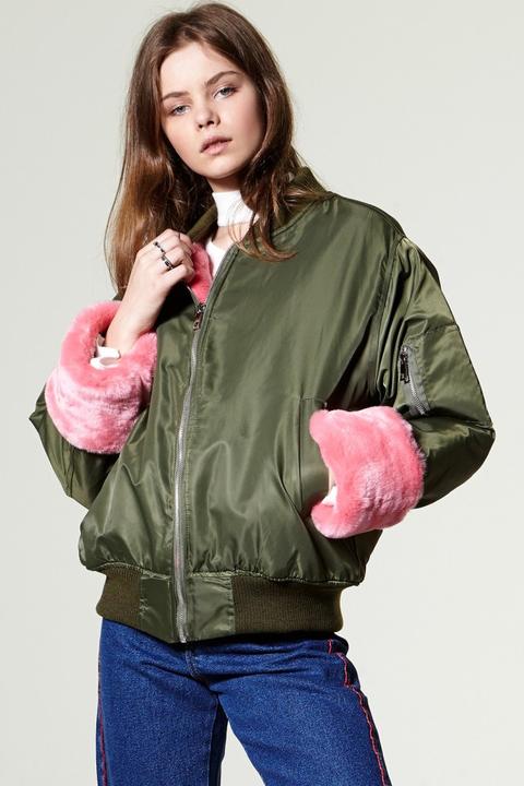 Jinny Faux Fur Bomber Jacket