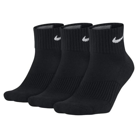 Nike Cotton Cushion Quarter Calcetines (3 Pares) - Negro