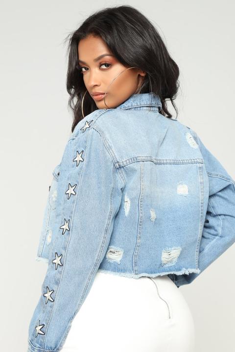 A Star In The Making Denim Jacket - Medium Wash