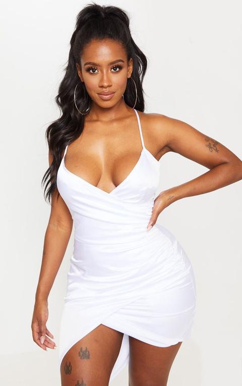 robe blanche satinee