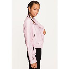 Giacca Biker In Similpelle Rosa