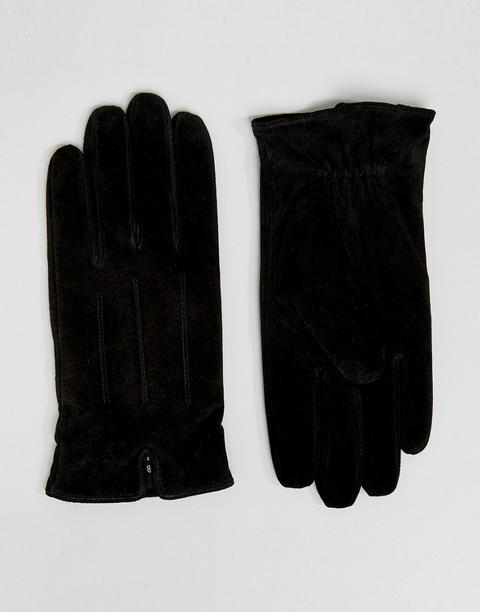 Barneys - Guanti Scamosciati Neri - Nero