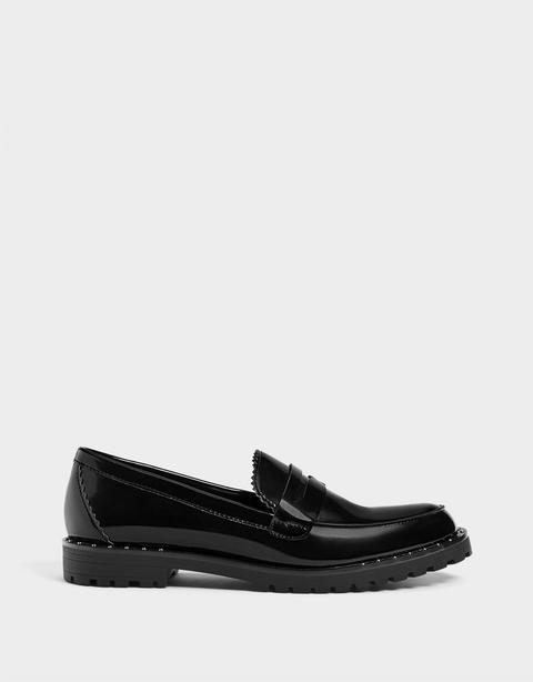 Mocasín Negro Tachas