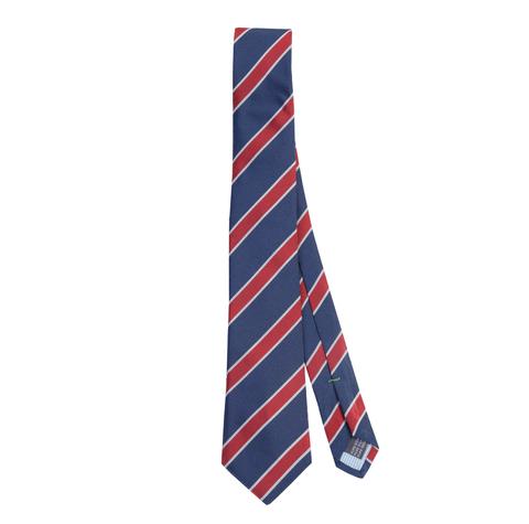 Corbata Marino Raya Ancha Roja Blanca