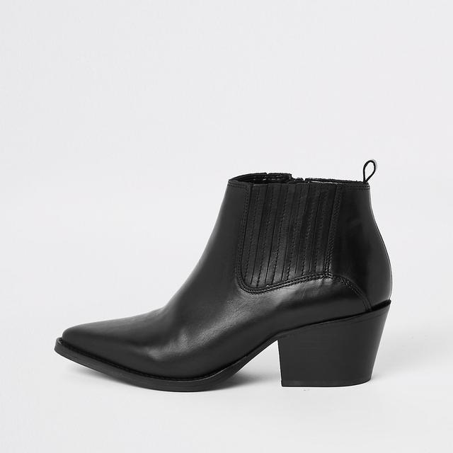 river island block heel chelsea boots