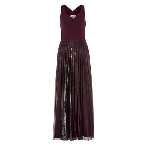 Violetta pleated store maxi dress