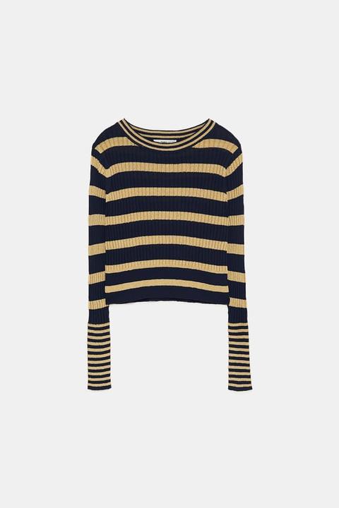 Pullover A Coste A Righe