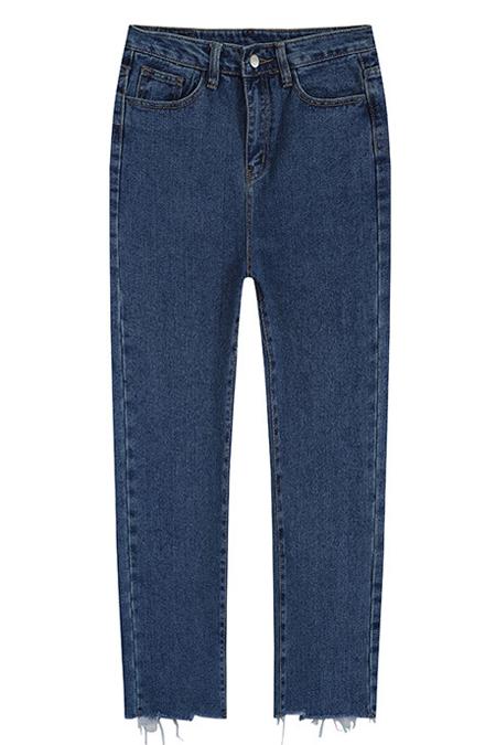 Unfinished Trim Ninth Jogger Jeans