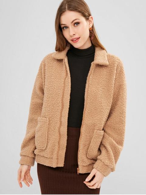 zaful teddy jacket