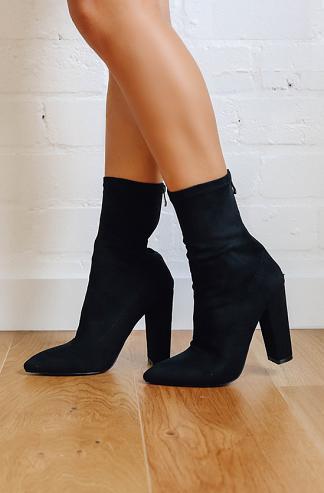 Octavia Boot - Black Suede