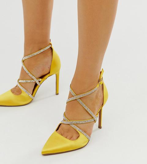 Zapatos Amarillos Tacon Ancho Clearance, 57% OFF | www.autoescolaurgell.com