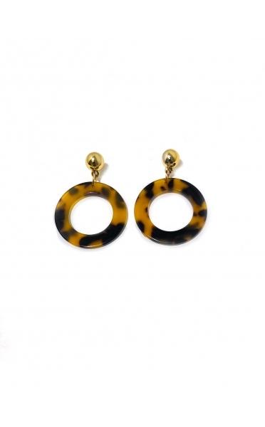 Klara Round Tortoise Earrings