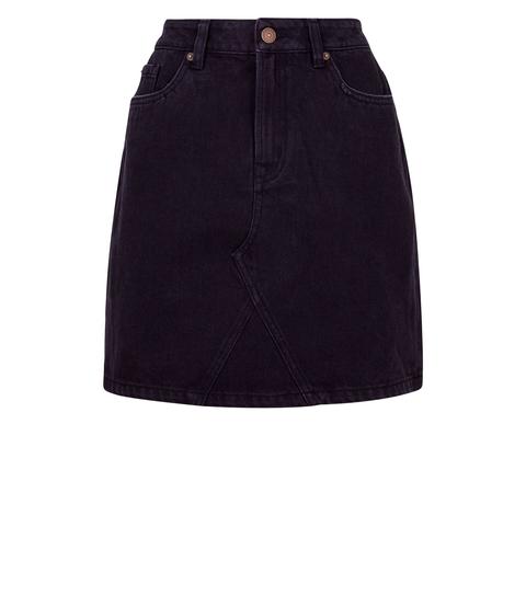 Black Denim Mini Skirt New Look