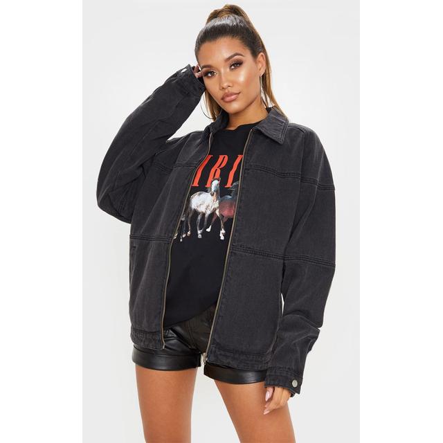 plt black denim jacket