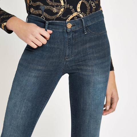 Dark Grey Molly Mid Rise Jeggings from 