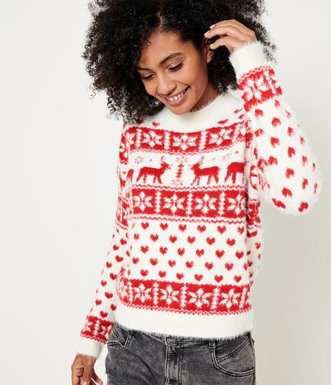 Pull Jacquard Noël Femme